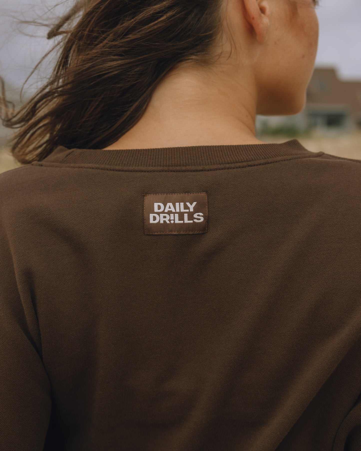 Oversized Sport Crew - Coco with Monochrome Patch