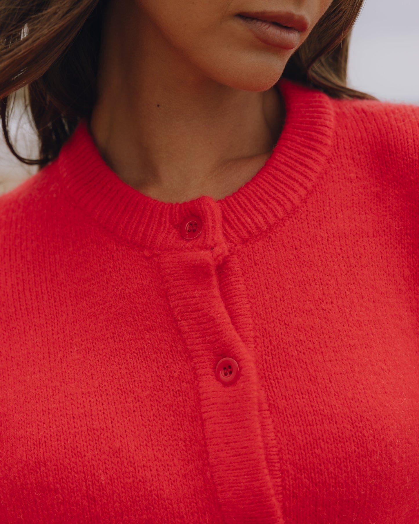 Button Up Sweater - Heart