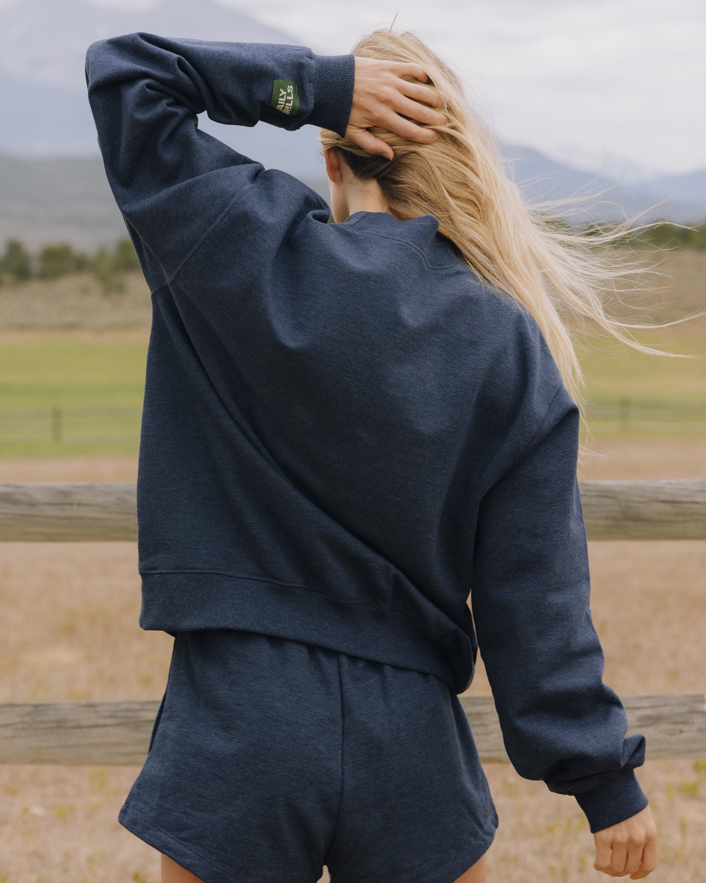 Fleece Vintage Crew - Denim