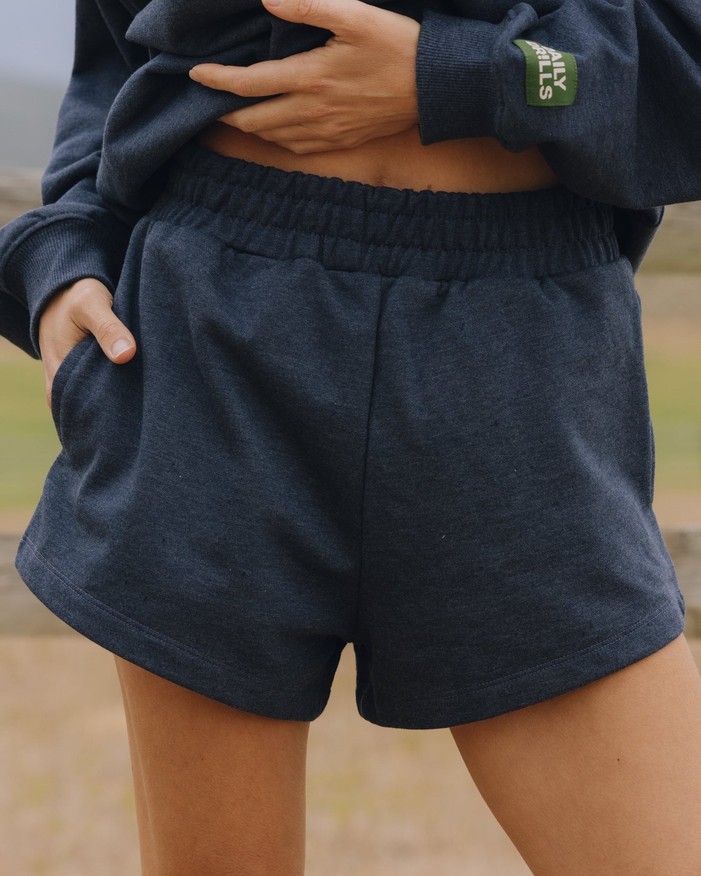 Fleece Super Shorts - Denim