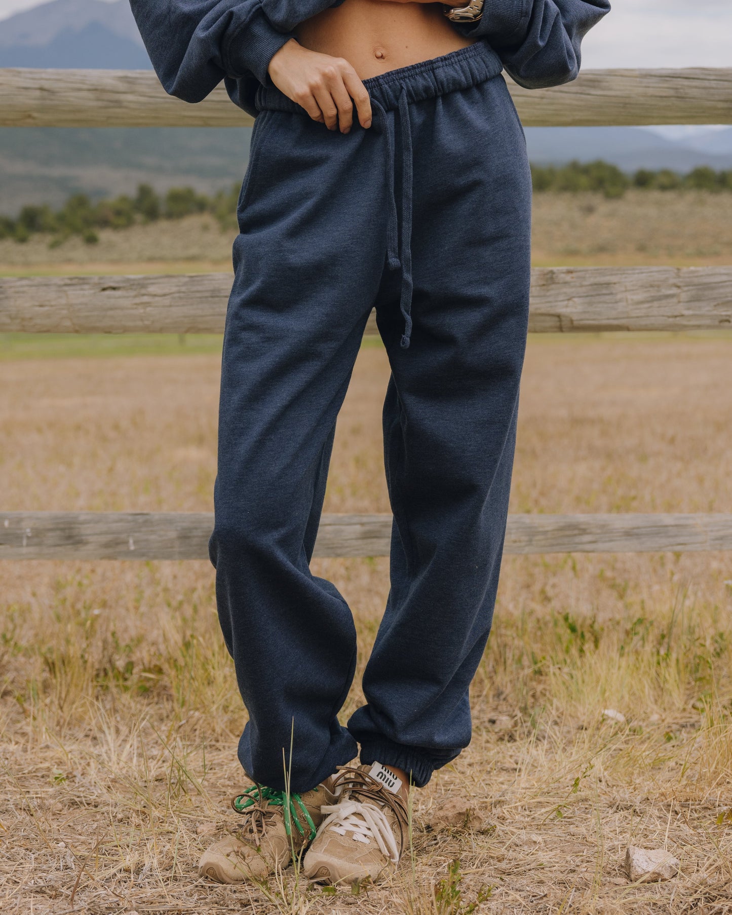 Unisex Fleece Joggers - Denim