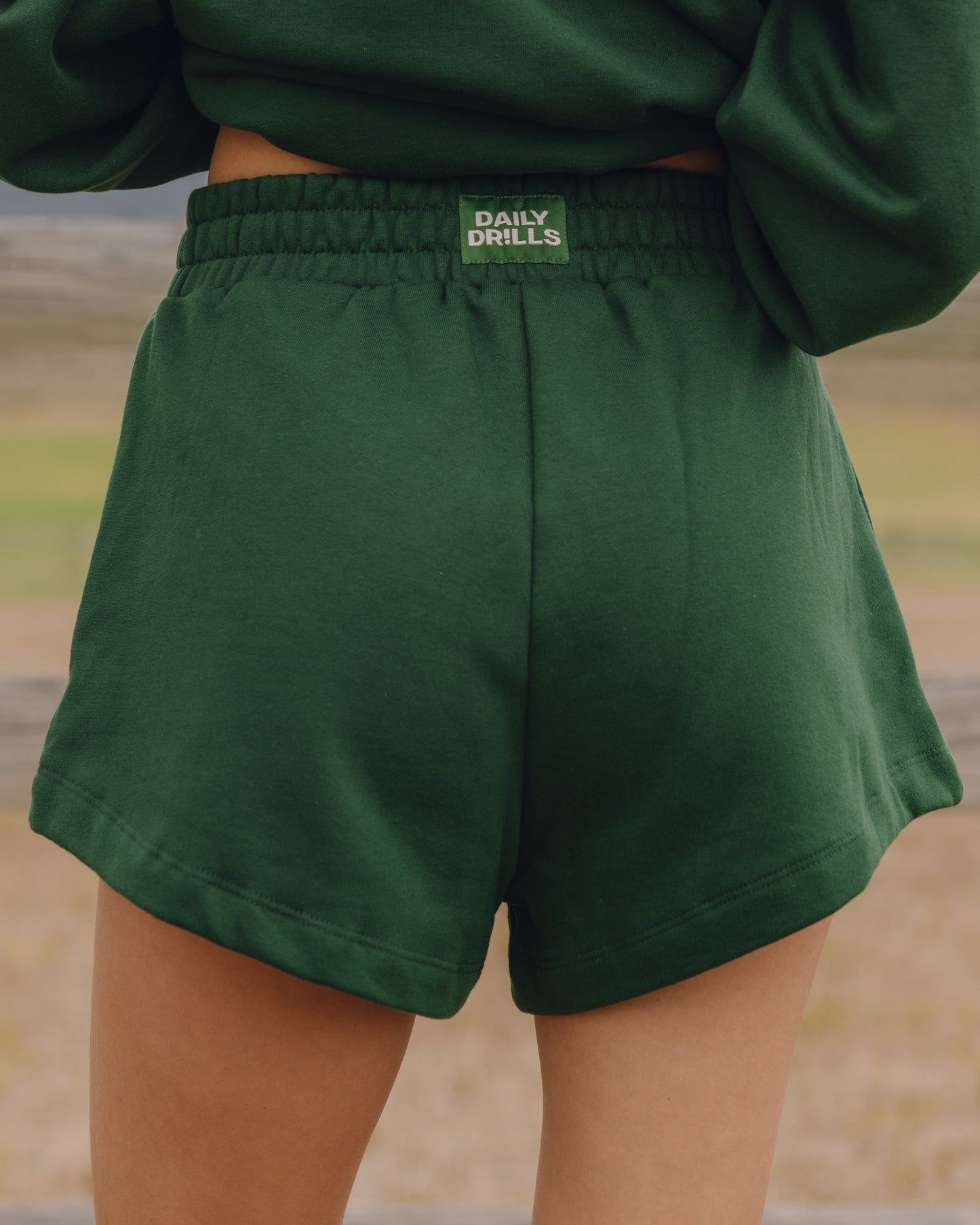 Fleece Super Shorts - Forest Green