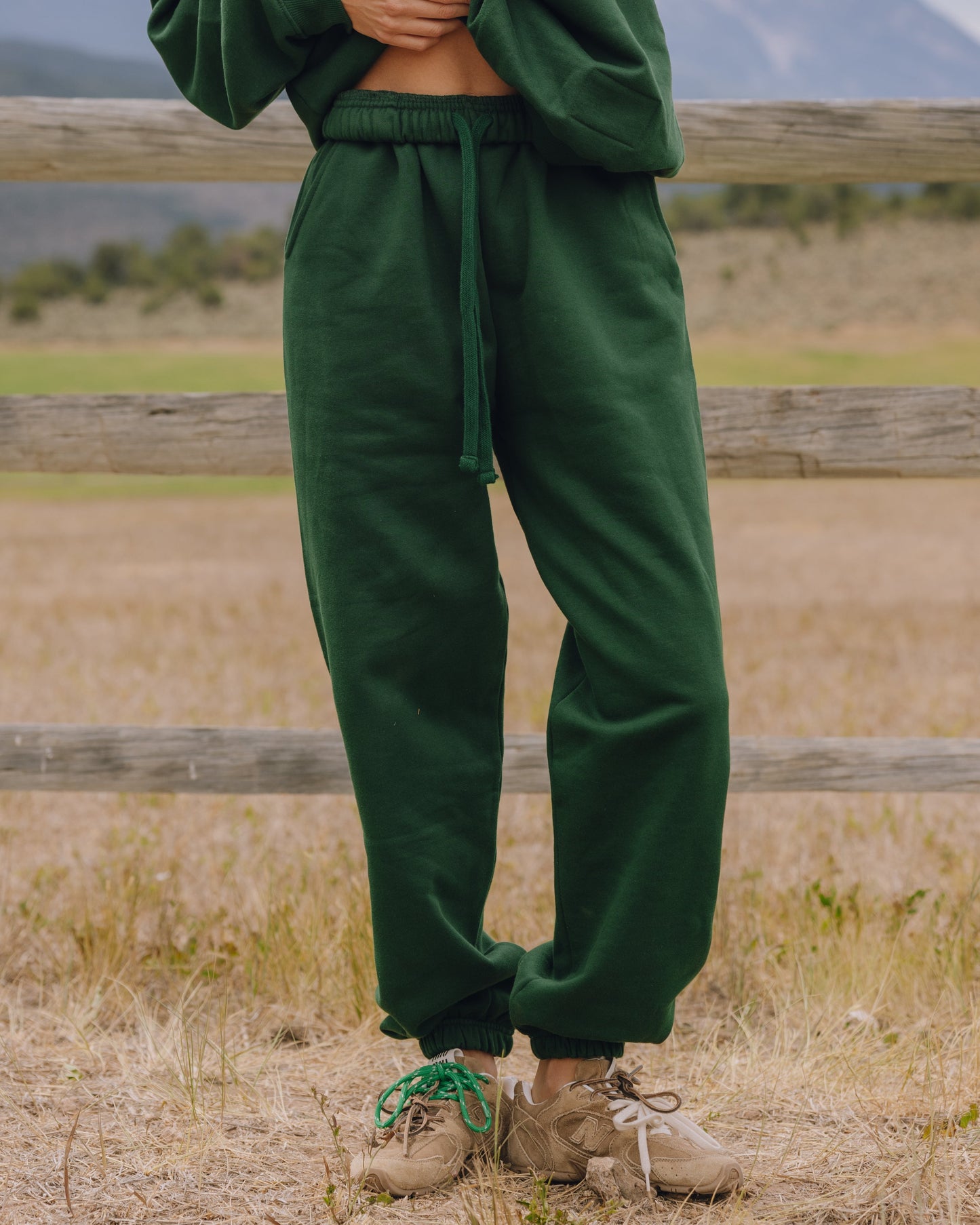 Unisex Fleece Joggers - Forest Green
