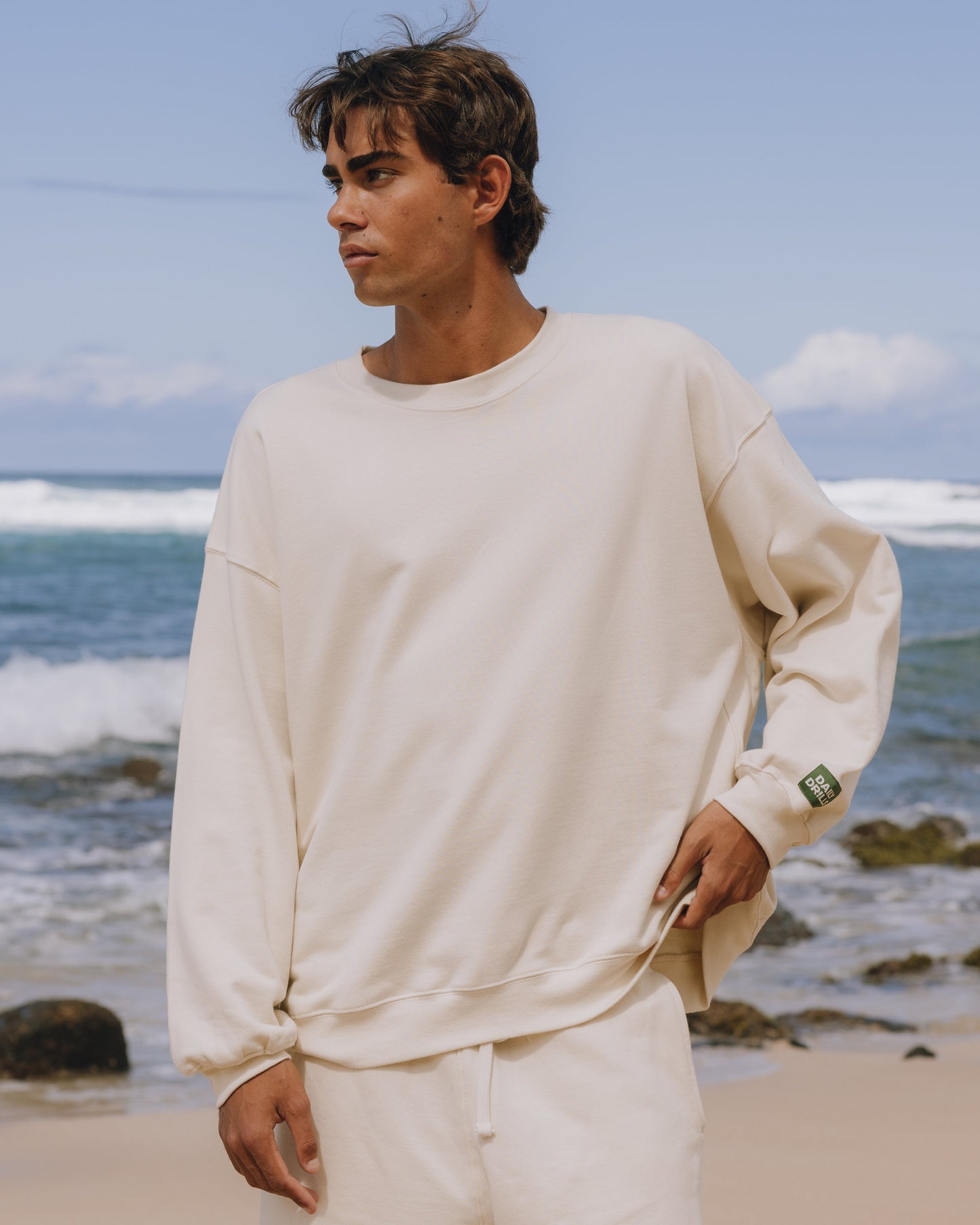 Unisex Oversized Crew - Sand
