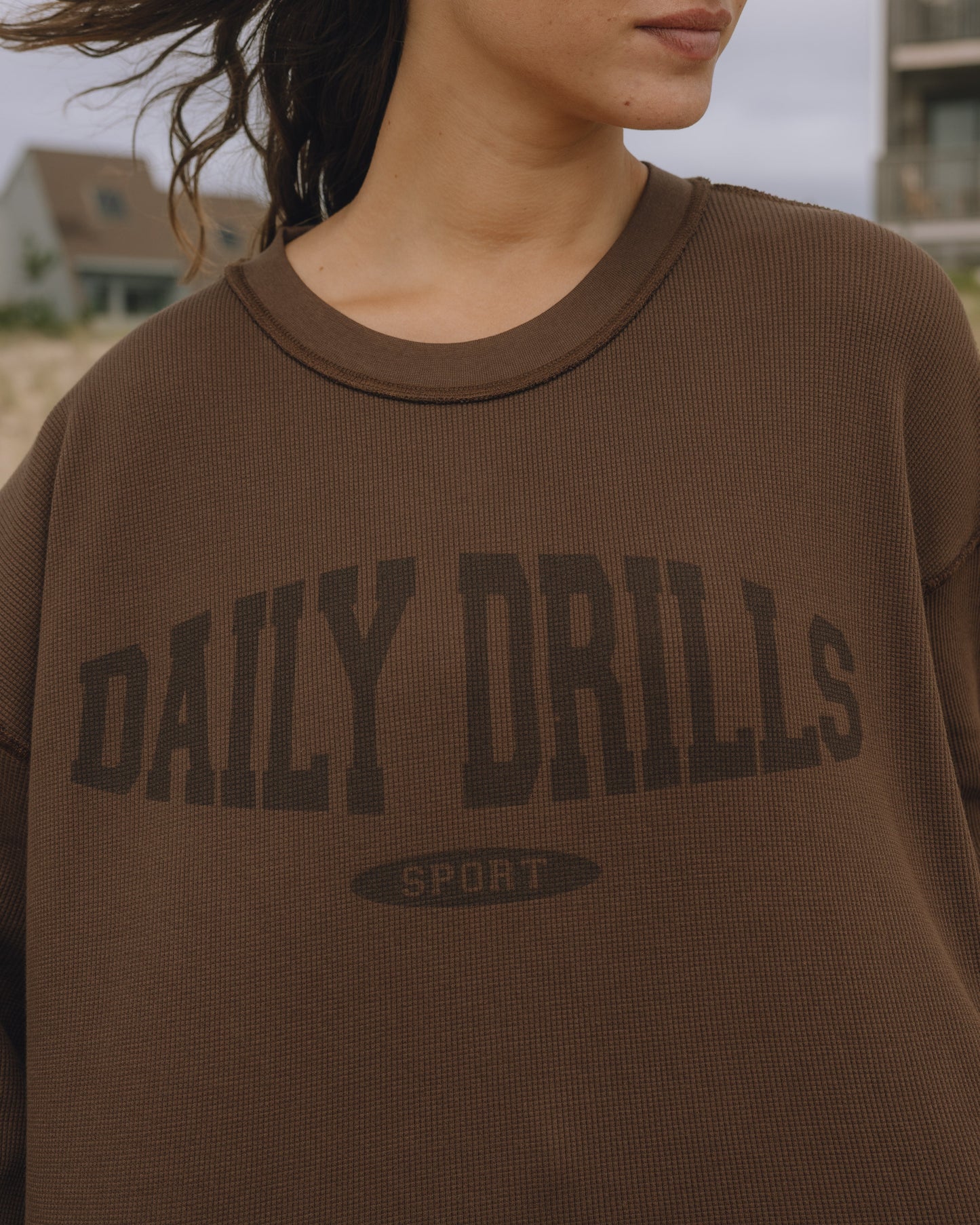 Oversized Sport Thermal - Coco with Monochrome Patch