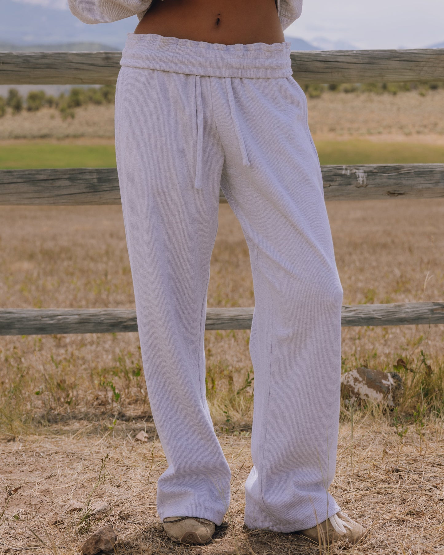 Thermal Resort Pants - Light Grey