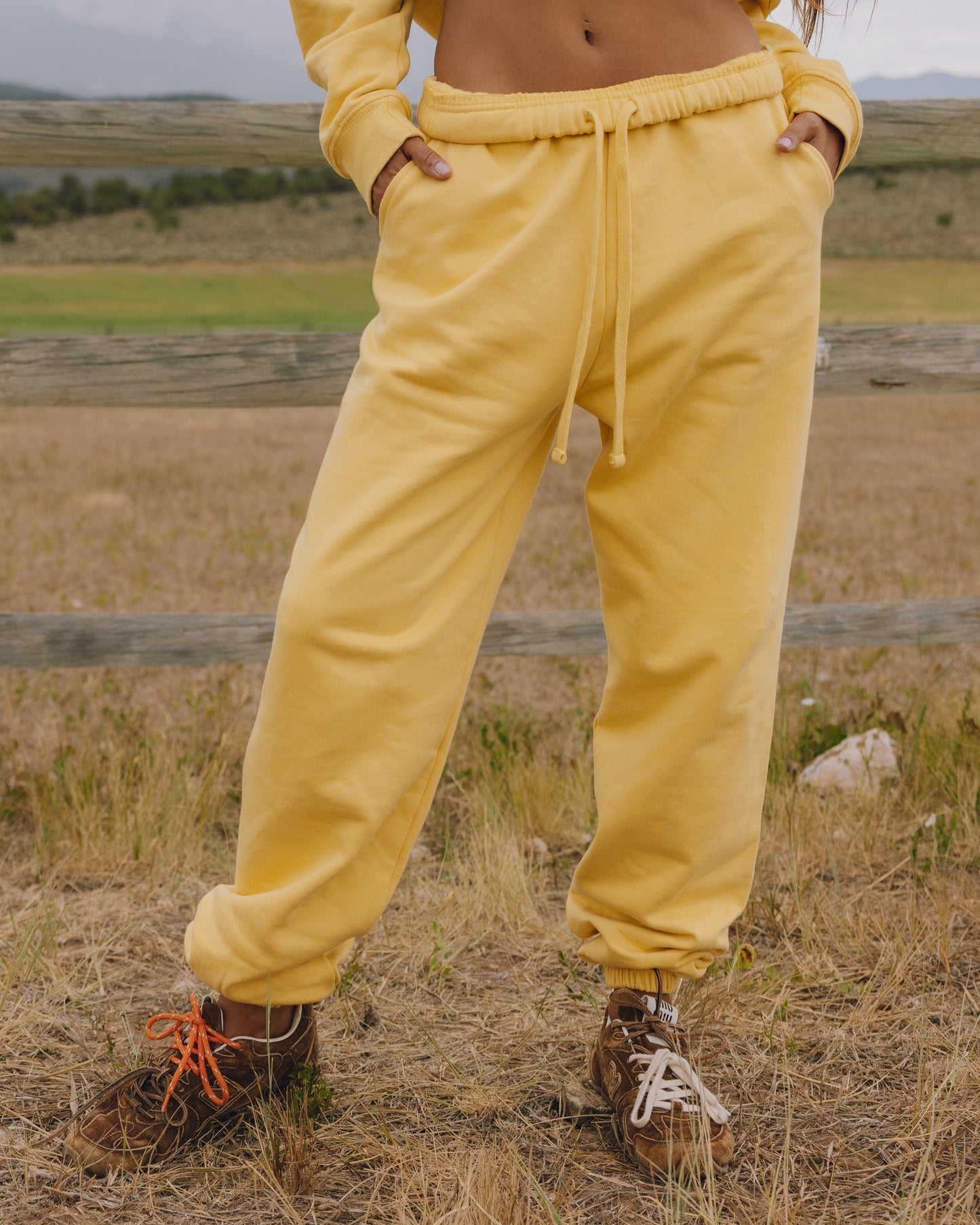 Unisex Fleece Joggers - Sunny
