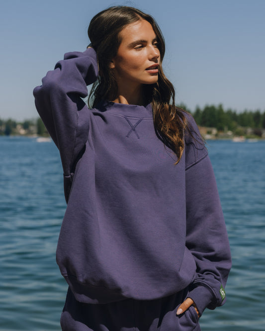 Vintage Crew - Distressed Navy