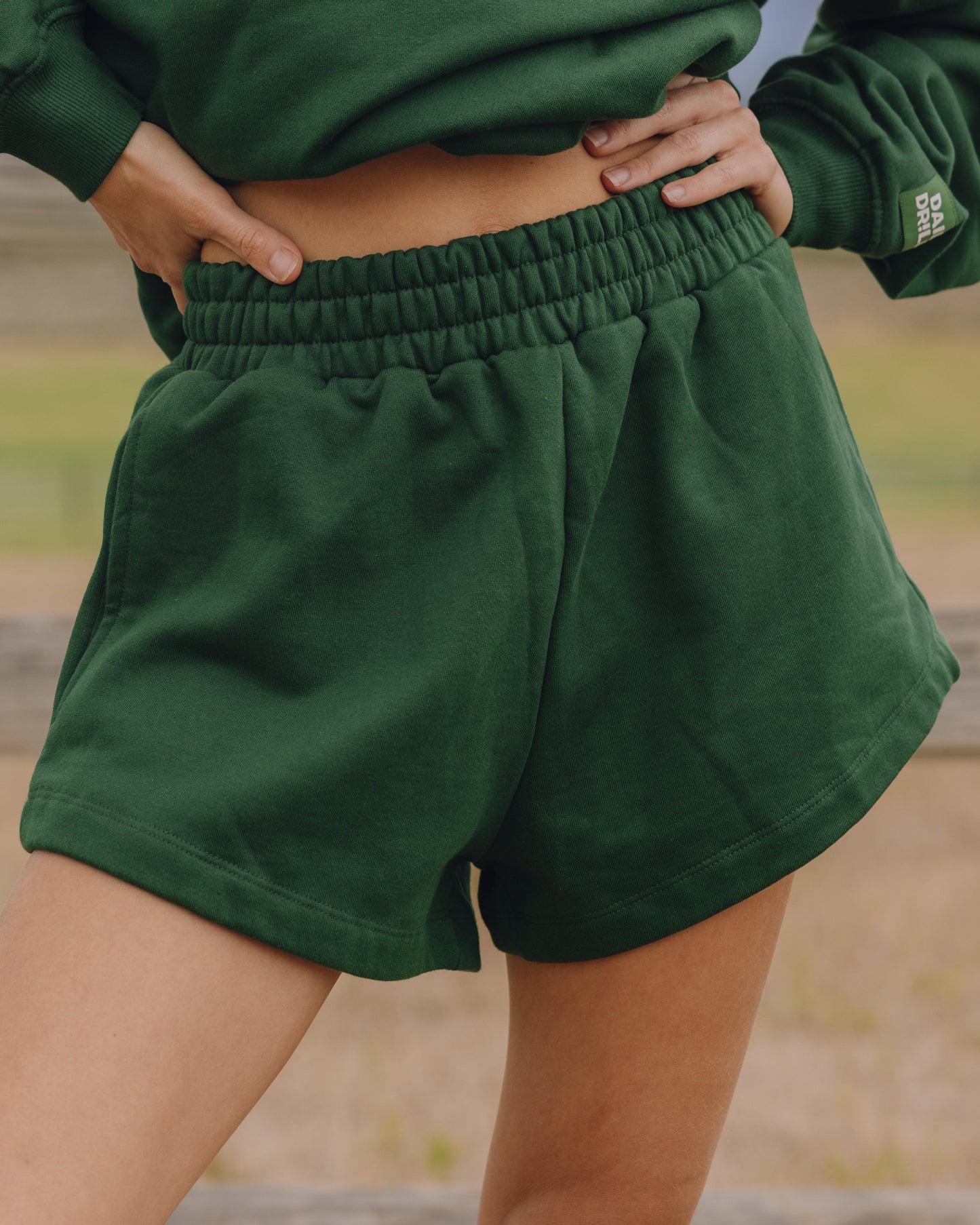 Fleece Super Shorts - Forest Green