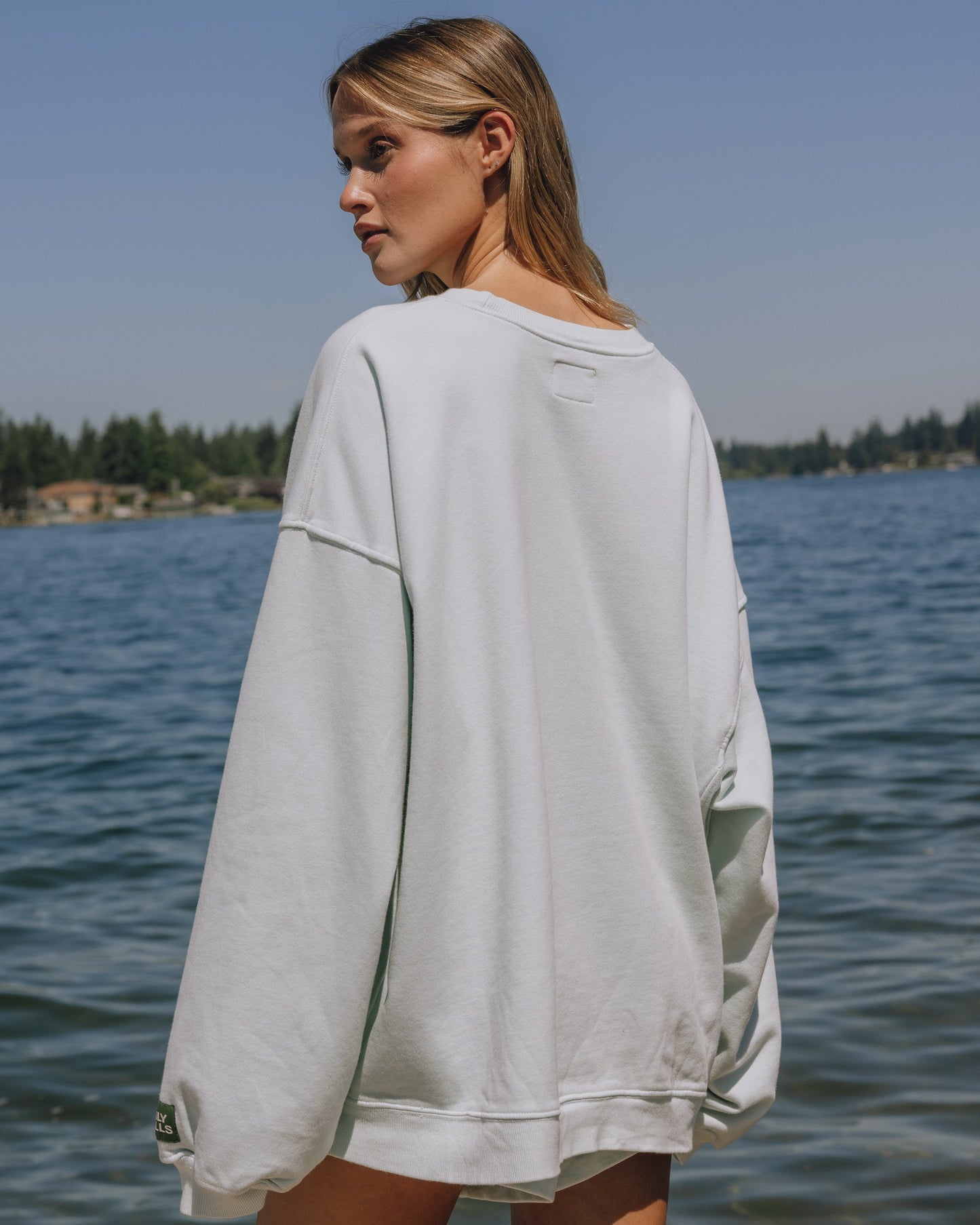 Oversized Daily Crew - Lake Day + Navy Stitch