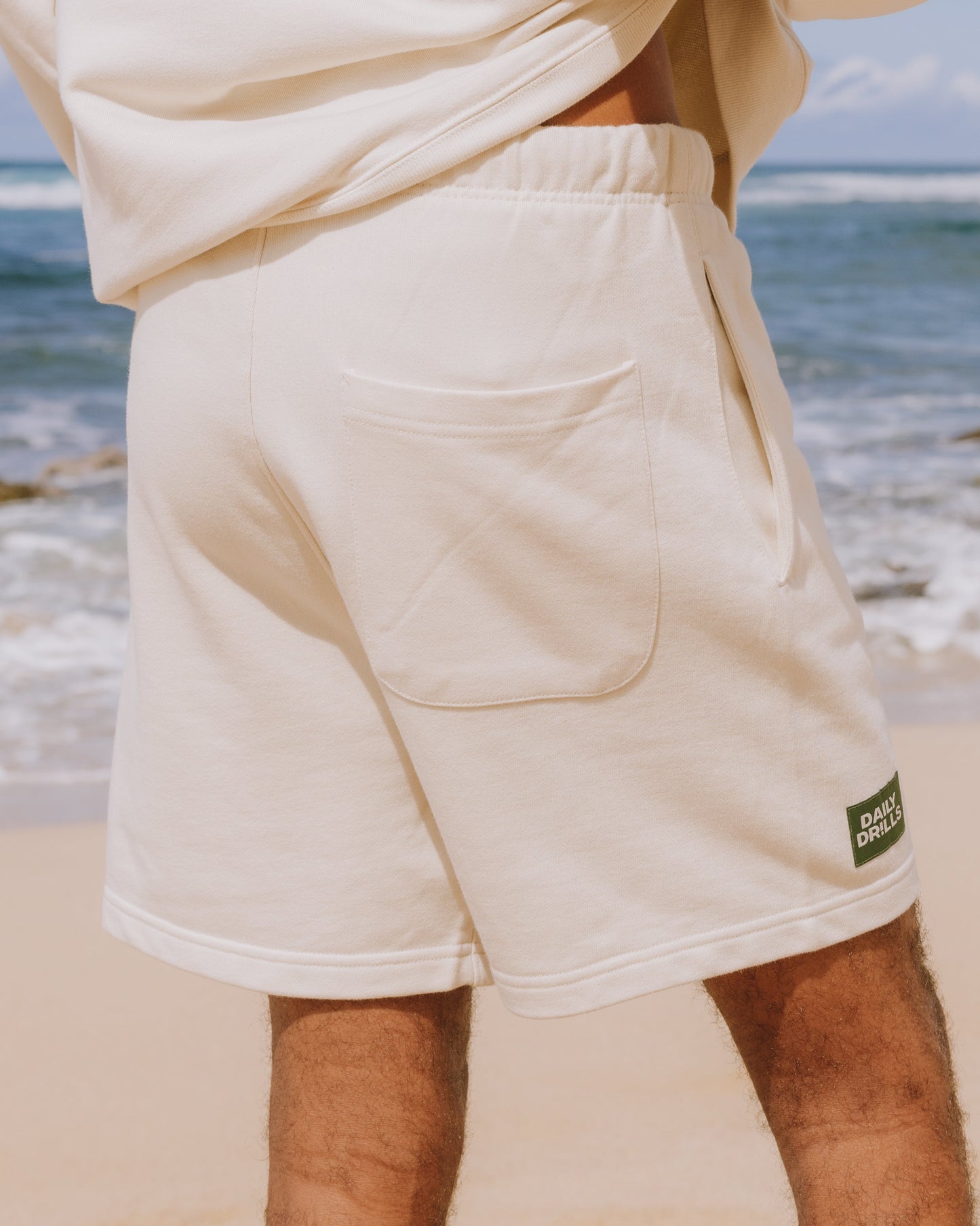Mens Sweat Shorts - Sand
