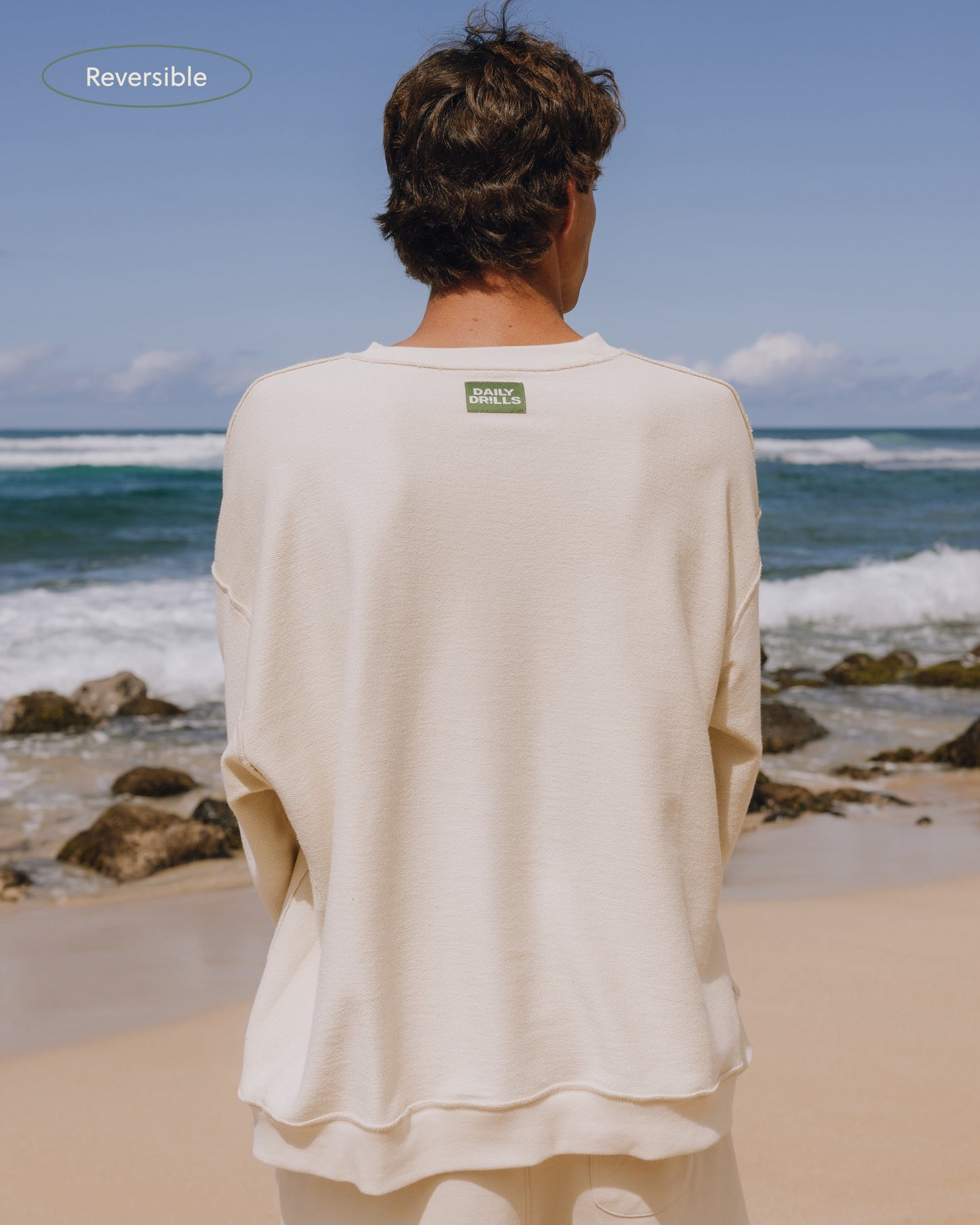 Unisex Oversized Crew - Sand