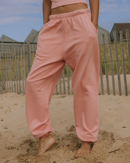 Unisex Joggers - Dusty Rose with Monochrome Patch