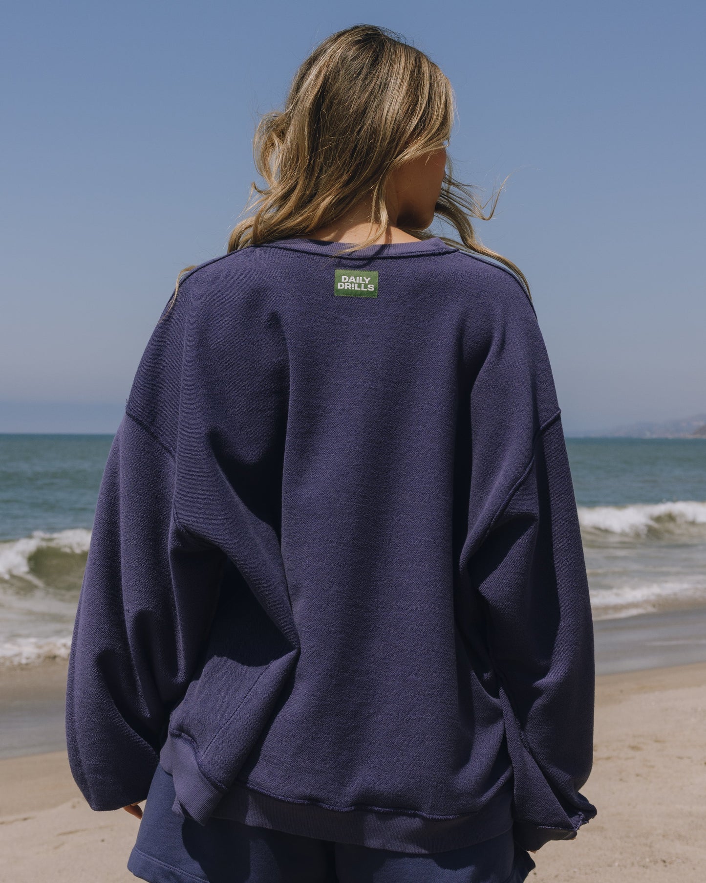 Unisex Oversized Crew - Navy