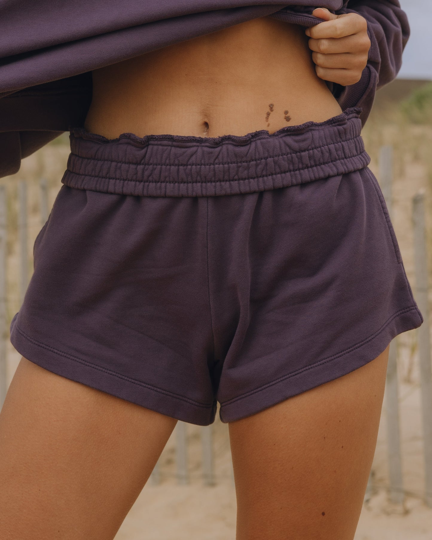Super Shorts - Plum with Monochrome Patch