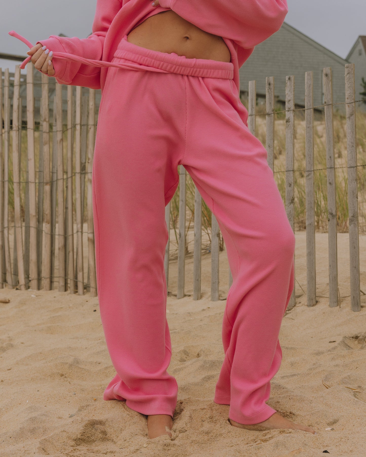 Thermal Resort Pants - Cheeks with Monochrome Patch