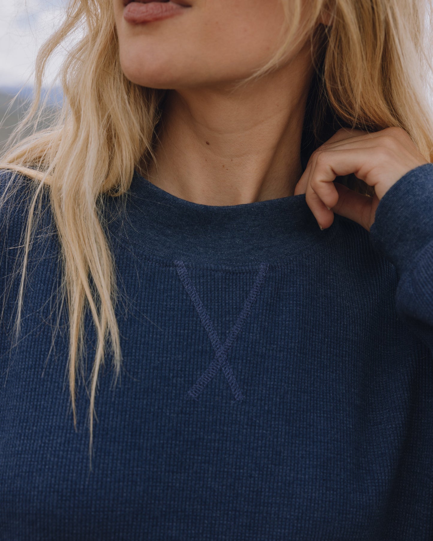Oversized Vintage Thermal - Denim
