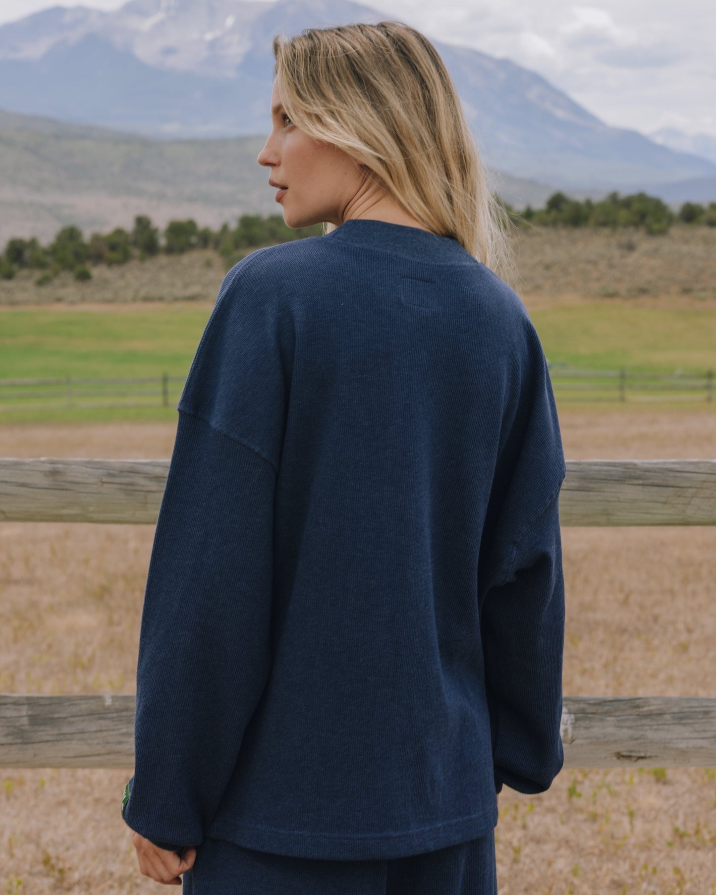 Oversized Vintage Thermal - Denim