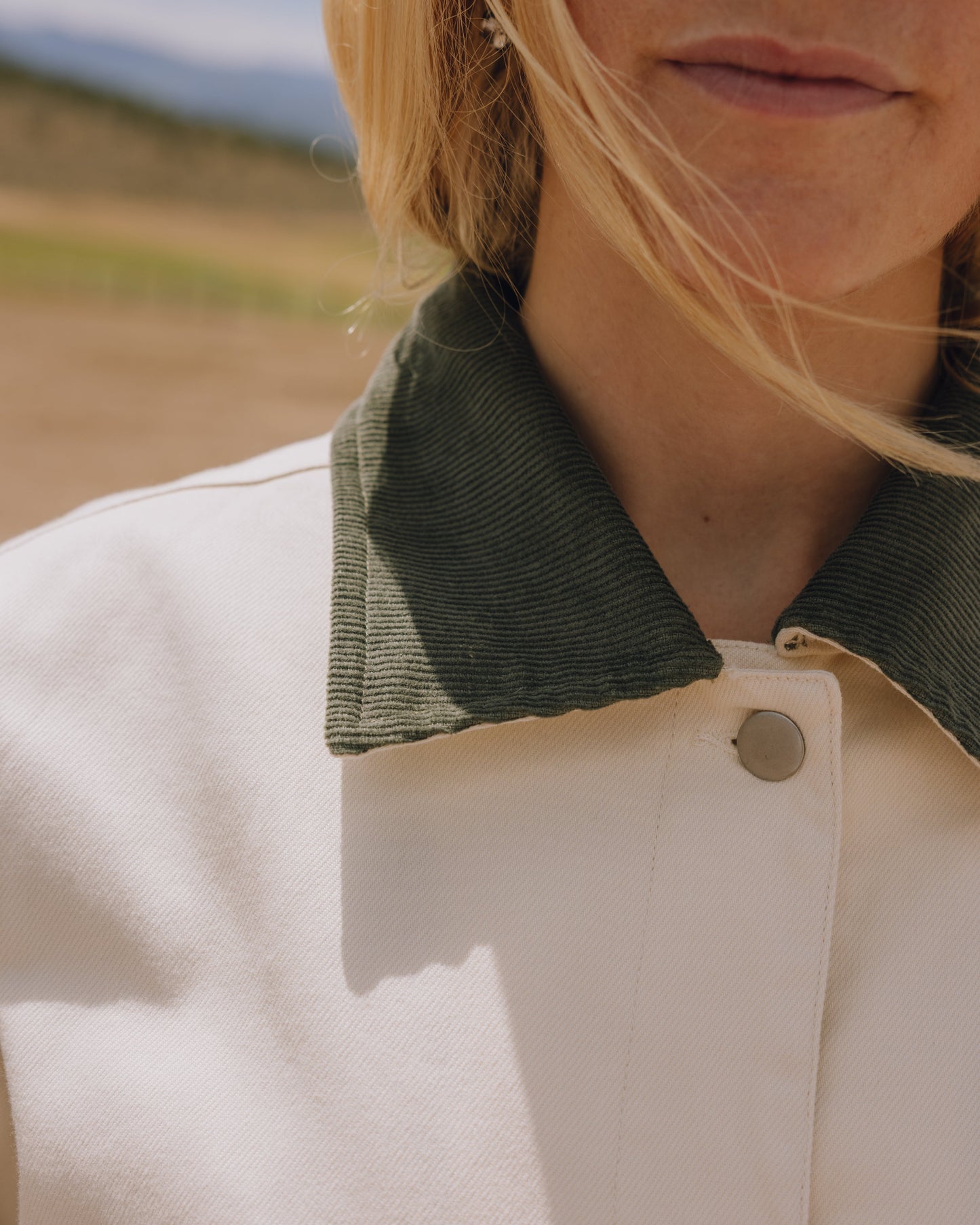 Barn Jacket - Canvas + DD Green Collar